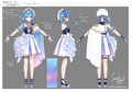 初期风衣装 三面图