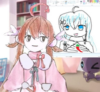 新科娘和她画的狗妈