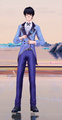 蓝色西装