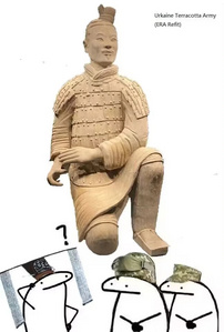 “加装爆反”的兵马俑，因中国秦汉时期的分片式扎甲形似爆反