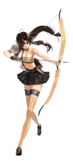 也是个弓箭手方案，但不同的是在本方案中，弓是飞行甲板拟物化。示范者：《舰队Collection》中的祥凤。