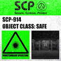 SCP-914收容间外所贴的标志