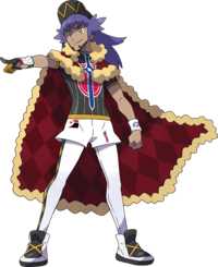 丹帝 伽勒尔地区的冠军，赫普的哥哥。他非常认可主角，并给出了自己的推荐函。作为冠军保护着伽勒尔地区。他的喷火龙可以超极巨化。在主角成为冠军后将一只具有超极巨化潜力的小火龙送给主角