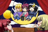 2008年发售的粘土人附带明信片，在学园祭的《辉夜姬》剧目中扮演月之民