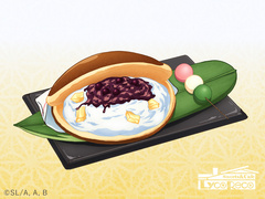 铜锣烧汉堡 定价：600日圆 夹有大量鲜奶油、蓝莓酱以及苹果的三明治