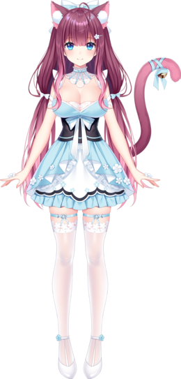 小铃久绘的甜品店打工服立绘 双马尾版本