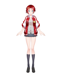 红花琥珀的全身立绘（透明背景）。