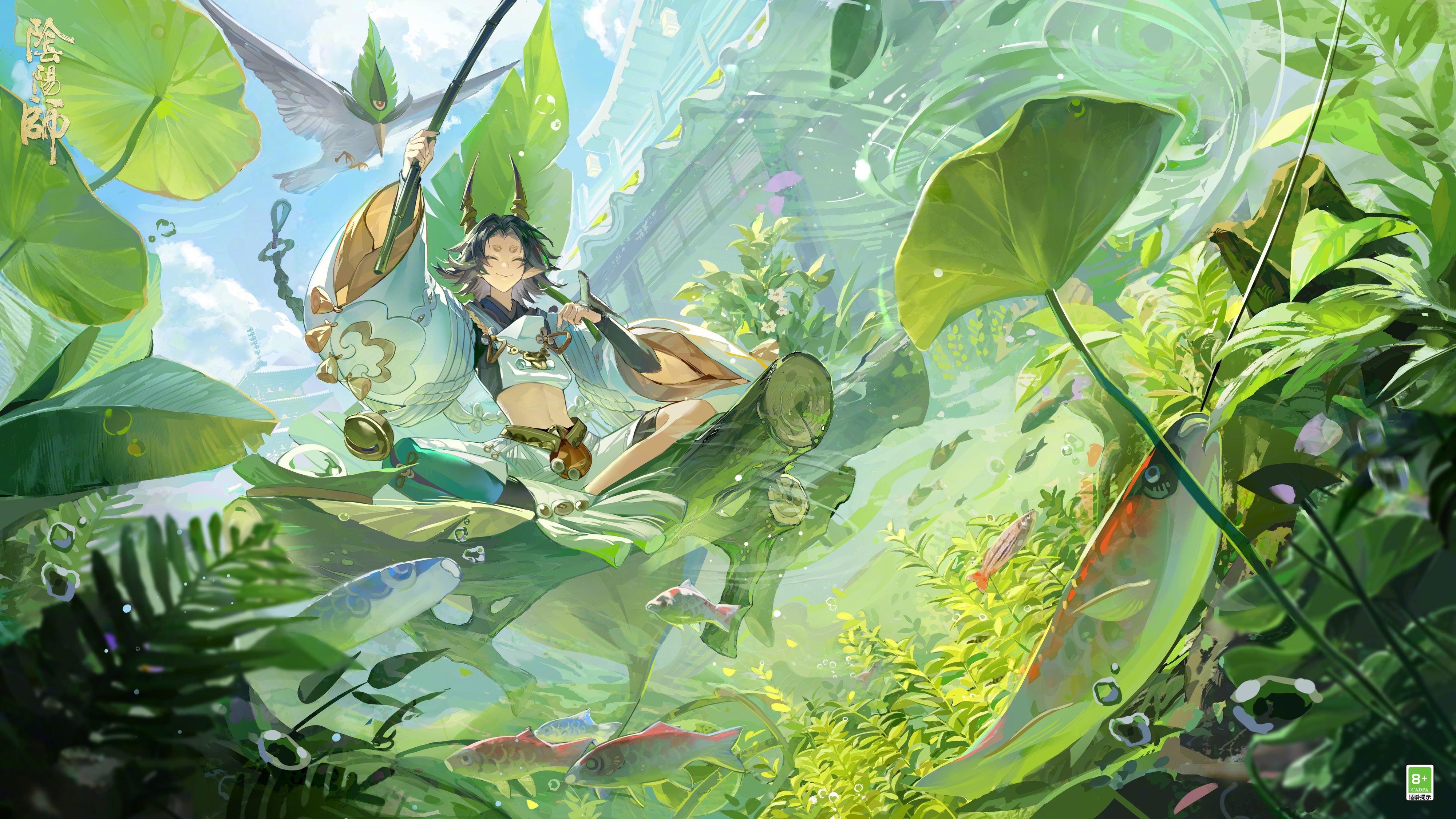 专属插画「懒杆戏鱼」