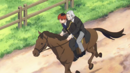 加贝尔（后）教休塔尔克骑马