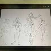 角色立绘草图 夜岚（图右）