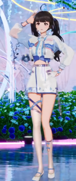 打歌服-蓝白外套