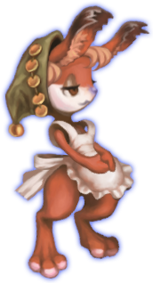 梅尔赛德丝 CV：伊藤美纪 前来拉格纳涅布尔帮佣的噗卡族。个性相当温柔。 常伴格温德琳左右，负责照料她。