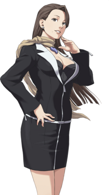 绫里千寻 “ 所谓律师，就是在危机关头还能笑出来的人。 ” 绫里千寻的姐姐，也是成步堂龙一所工作的绫里法律事务所的所长。是一位老练的女律师，在法律界鼎鼎有名。