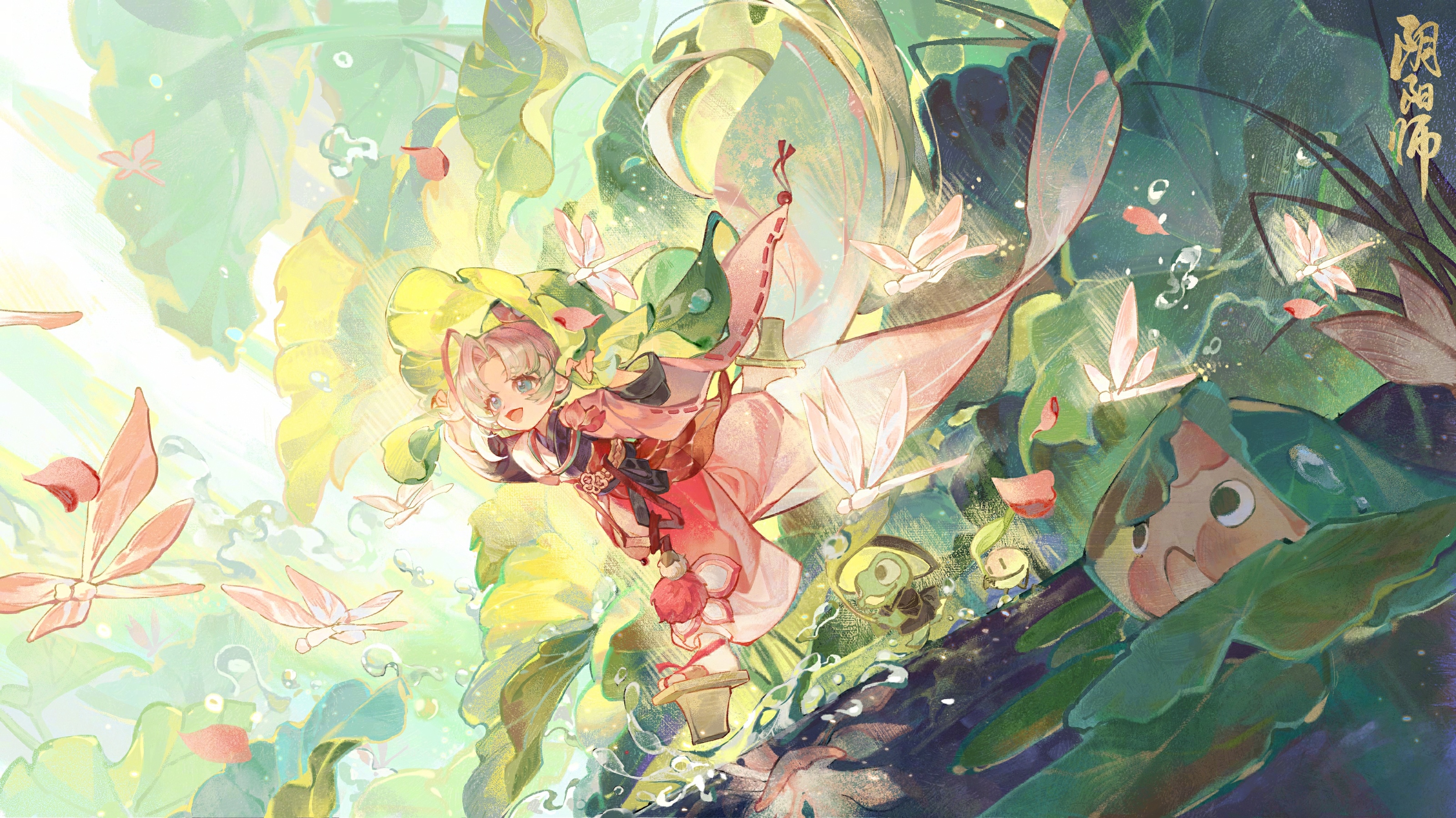 专属插画「水面清圆」