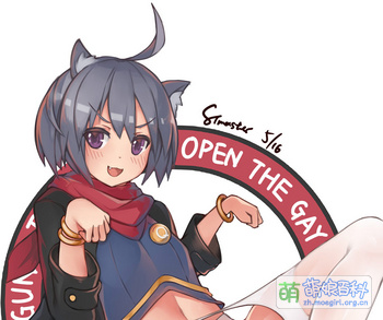 STmaster 绘制的一幅秦喵喵川川子形象(原图由于含有非全年龄内容已裁剪)