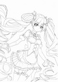 初音未来临摹线稿