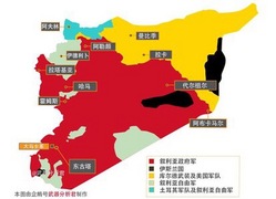 叙利亚内战某年形势图