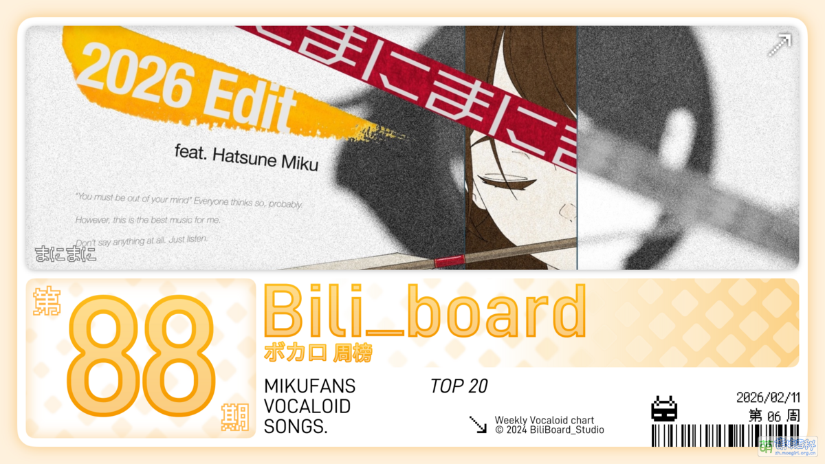 Biliboard术力口周榜/第88期 - 萌娘百科 万物皆可萌的百科全书