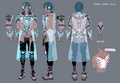 常服 三面图（含铠甲）