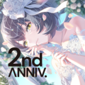 2.9.2 版Android端图标。 井川葵卡片「リングに誓う永遠」的小图标。 图标上还有标注「2nd ANNIV.」字样。