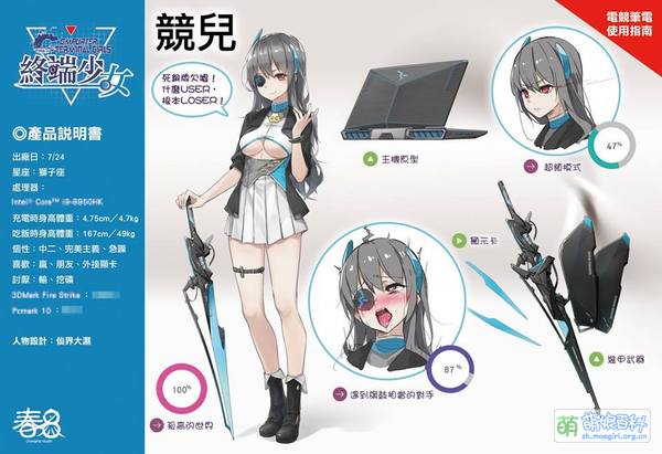 竞儿人设图 人物设计:仙界大湿