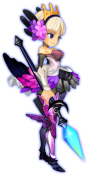 格莉瑟妲 CV：大原沙耶香 国王的女儿，同时也是英勇的女武神队的将领。格温德琳的姐姐。在战场上身负重伤的她，将自己的魔晶武具托付给了妹妹。