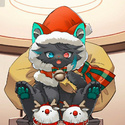 阿萨的圣诞节猫猫形象
