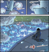 卡乐否坐在通天树顶